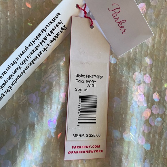 Parker Ivory sequin sweater size M. New/never worn - Picture 4 of 4